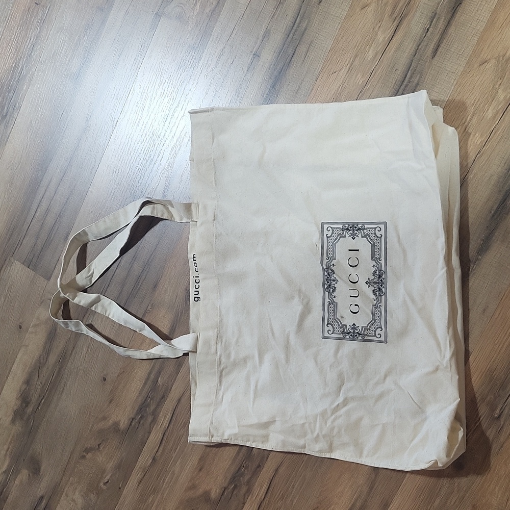 GUCCI Logo Cotton Dustcover Shopping Tote Bag